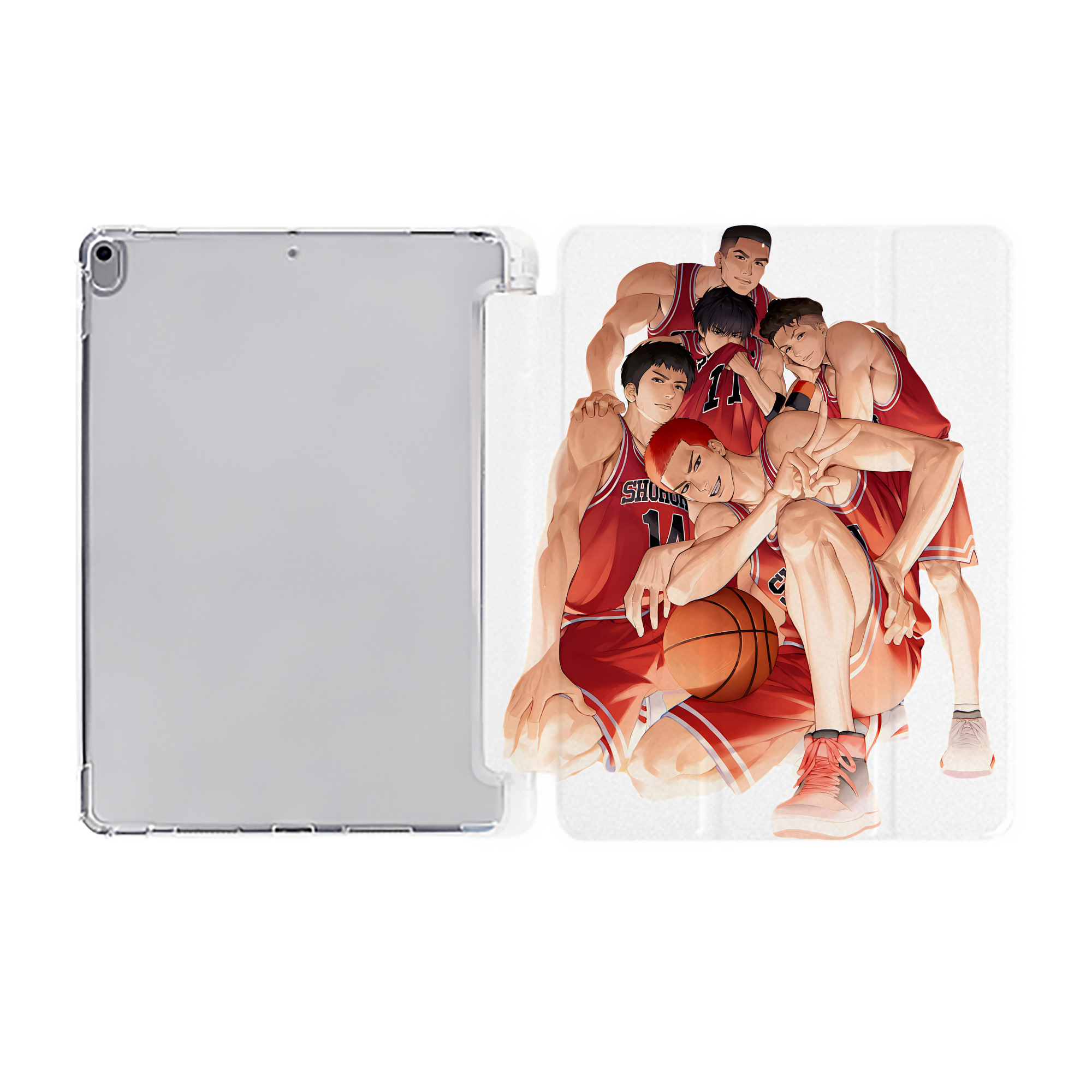 （画像用） SLAM DUNK／スラムダンク IPad ケース ペン収納付き 三つ折りスタンド PUレザー×シリコン 対応機種9.5/10.5/10.9インチ